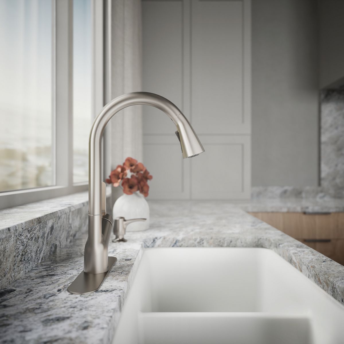 34708-setra-pull-down-kitchen-faucet-with-soap-lotion-dispenser-28.jpg Setra® Pull-down kitchen faucet with soap/lotion dispenser