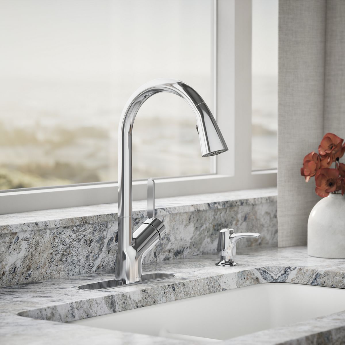 34708-setra-pull-down-kitchen-faucet-with-soap-lotion-dispenser-5.jpg Setra® Pull-down kitchen faucet with soap/lotion dispenser