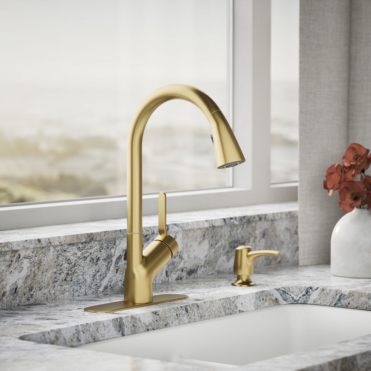 34708-setra-pull-down-kitchen-faucet-with-soap-lotion-dispenser-6.jpg Setra® Pull-down kitchen faucet with soap/lotion dispenser