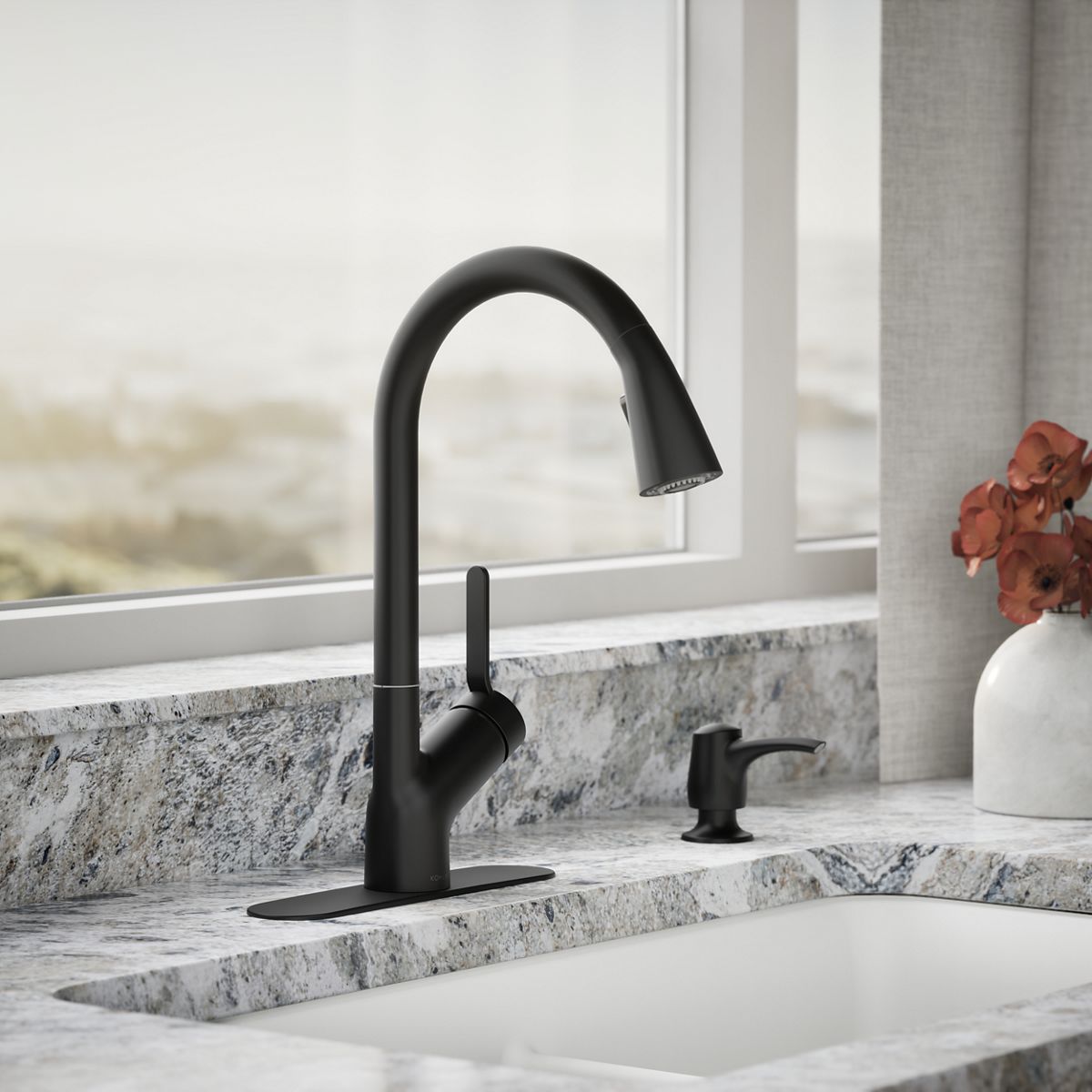 34708-setra-pull-down-kitchen-faucet-with-soap-lotion-dispenser-7.jpg Setra® Pull-down kitchen faucet with soap/lotion dispenser