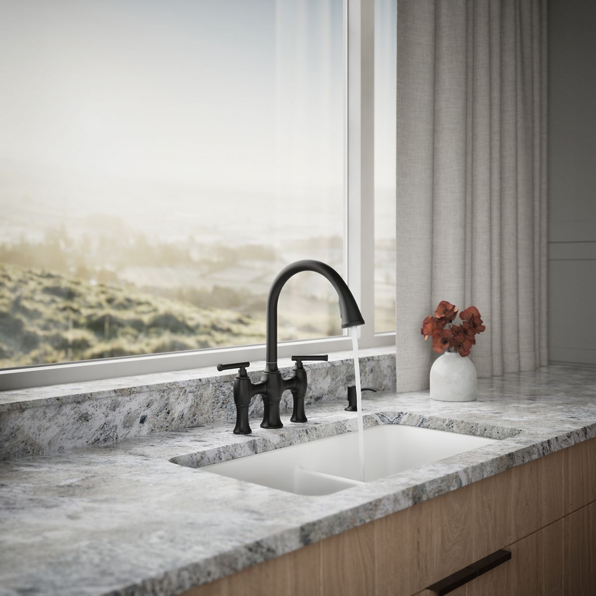 34739-oresund-single-hole-bridge-kitchen-sink-faucet-with-two-function-sprayhead-16.jpg Oresund® Single-hole bridge kitchen sink faucet with two-function sprayhead