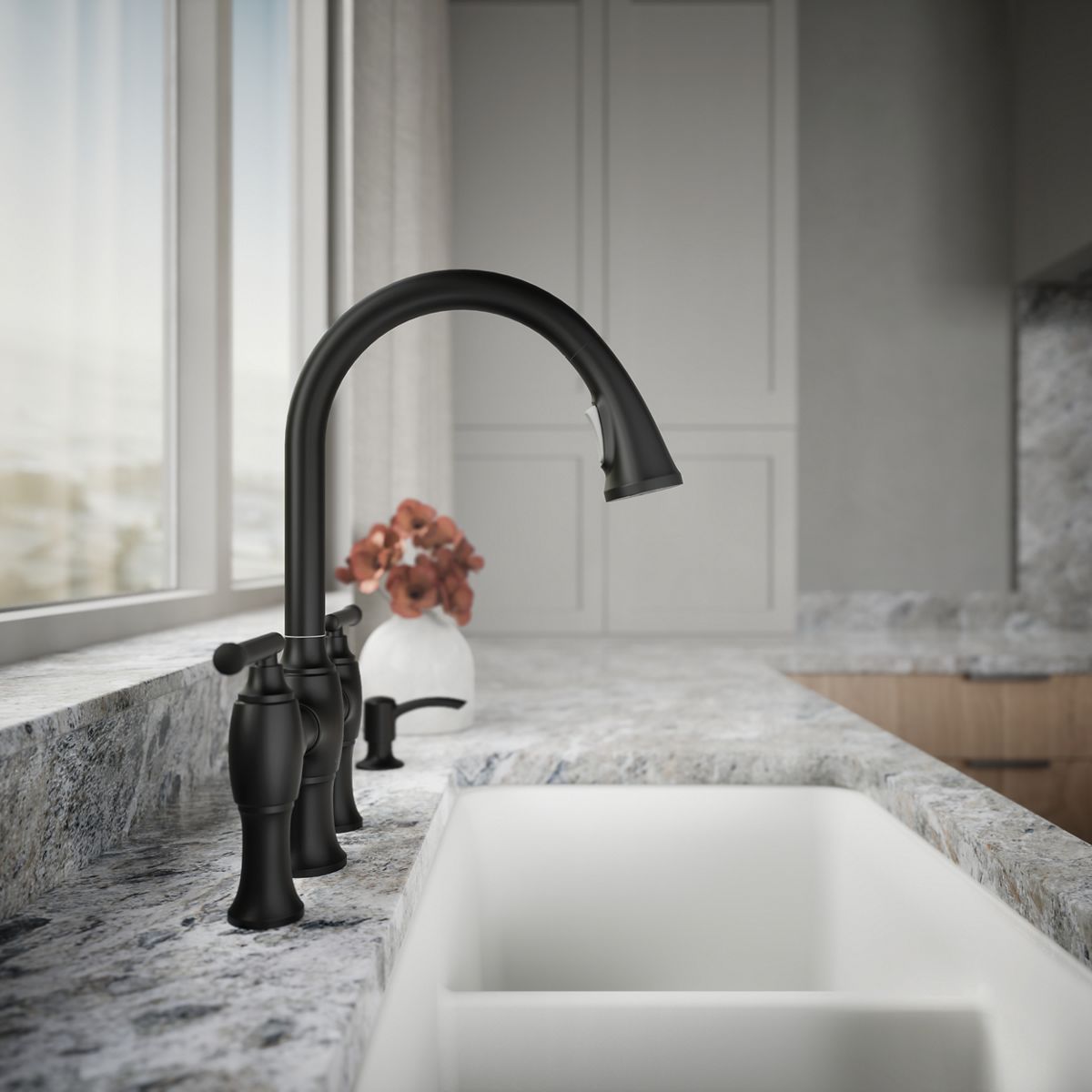 34739-oresund-single-hole-bridge-kitchen-sink-faucet-with-two-function-sprayhead-28.jpg Oresund® Single-hole bridge kitchen sink faucet with two-function sprayhead