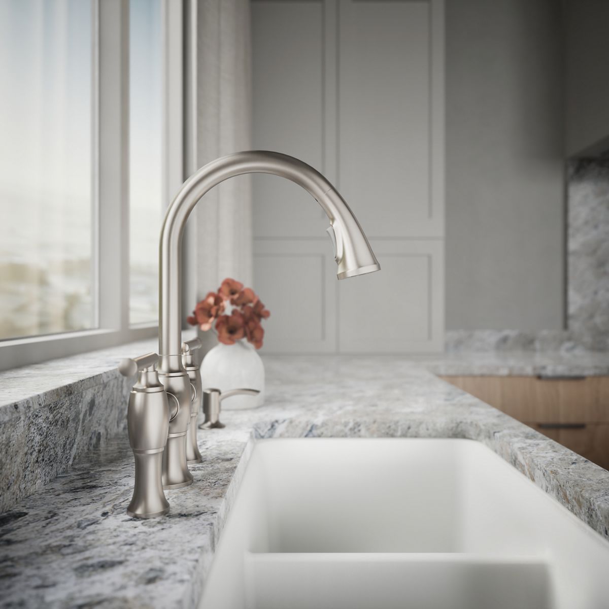34739-oresund-single-hole-bridge-kitchen-sink-faucet-with-two-function-sprayhead-29.jpg Oresund® Single-hole bridge kitchen sink faucet with two-function sprayhead