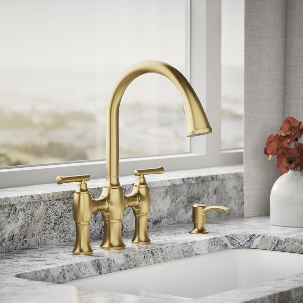 34739-oresund-single-hole-bridge-kitchen-sink-faucet-with-two-function-sprayhead-7.jpg Oresund® Single-hole bridge kitchen sink faucet with two-function sprayhead