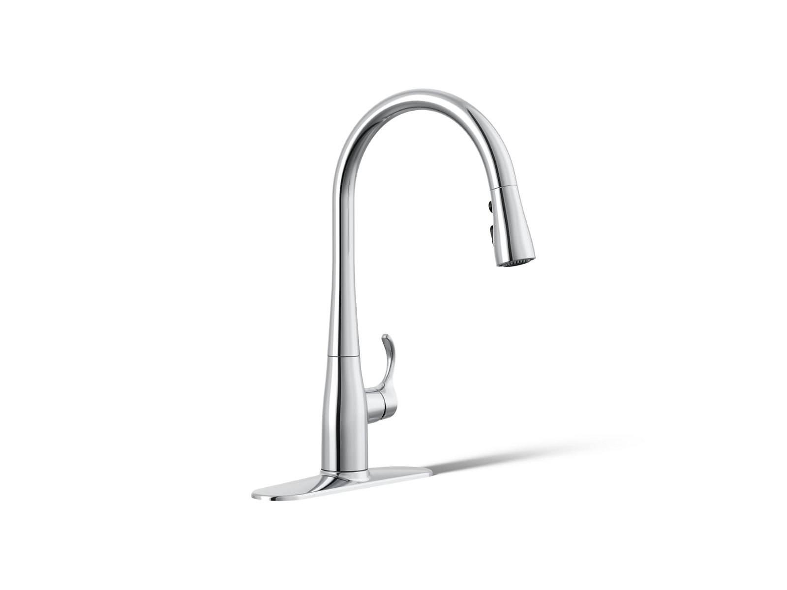34818-simplice-pull-down-kitchen-sink-faucet-with-three-function-sprayhead-1.jpg Simplice® Pull-down kitchen sink faucet with three-function sprayhead