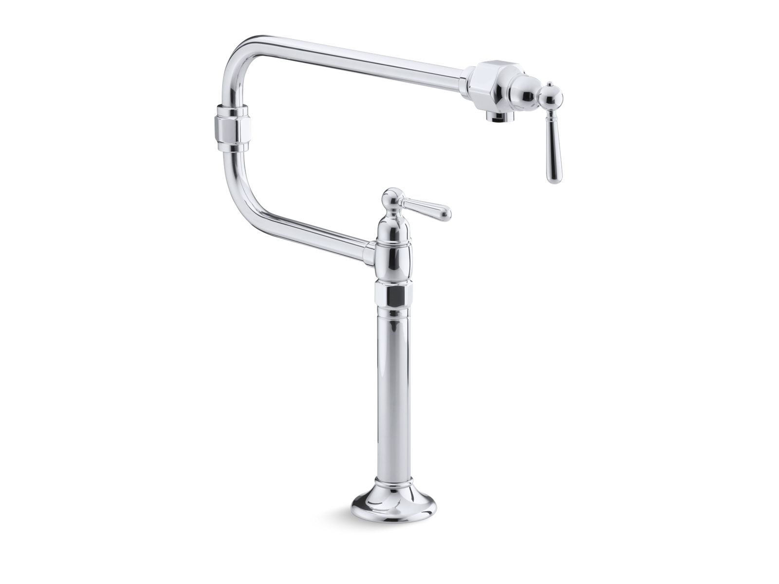 HiRise™ Single-hole deck-mount pot filler kitchen sink faucet with 22" extended spout and lever handle