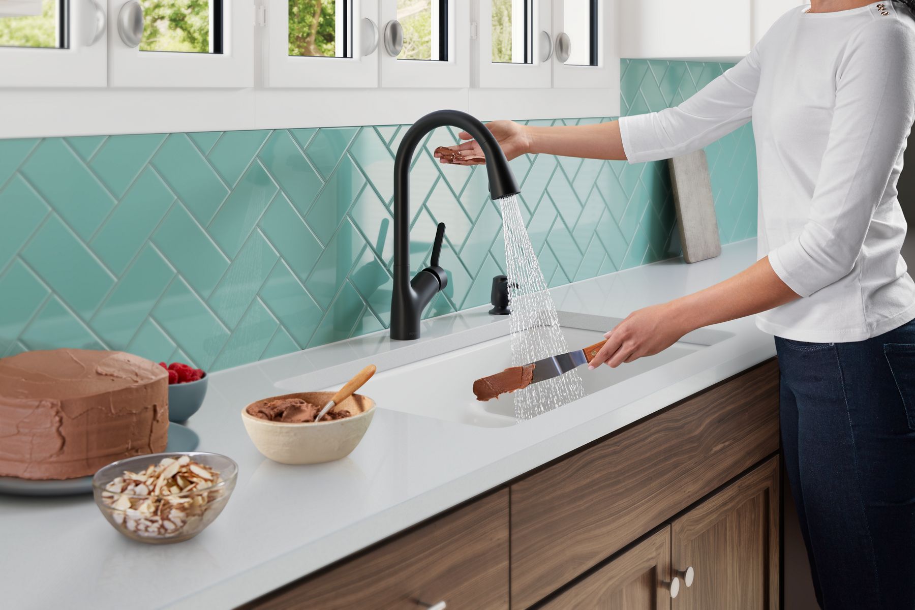 34842-setra-touchless-pull-down-kitchen-faucet-with-soap-lotion-dispenser-40.jpg Setra® Touchless pull-down kitchen faucet with soap/lotion dispenser