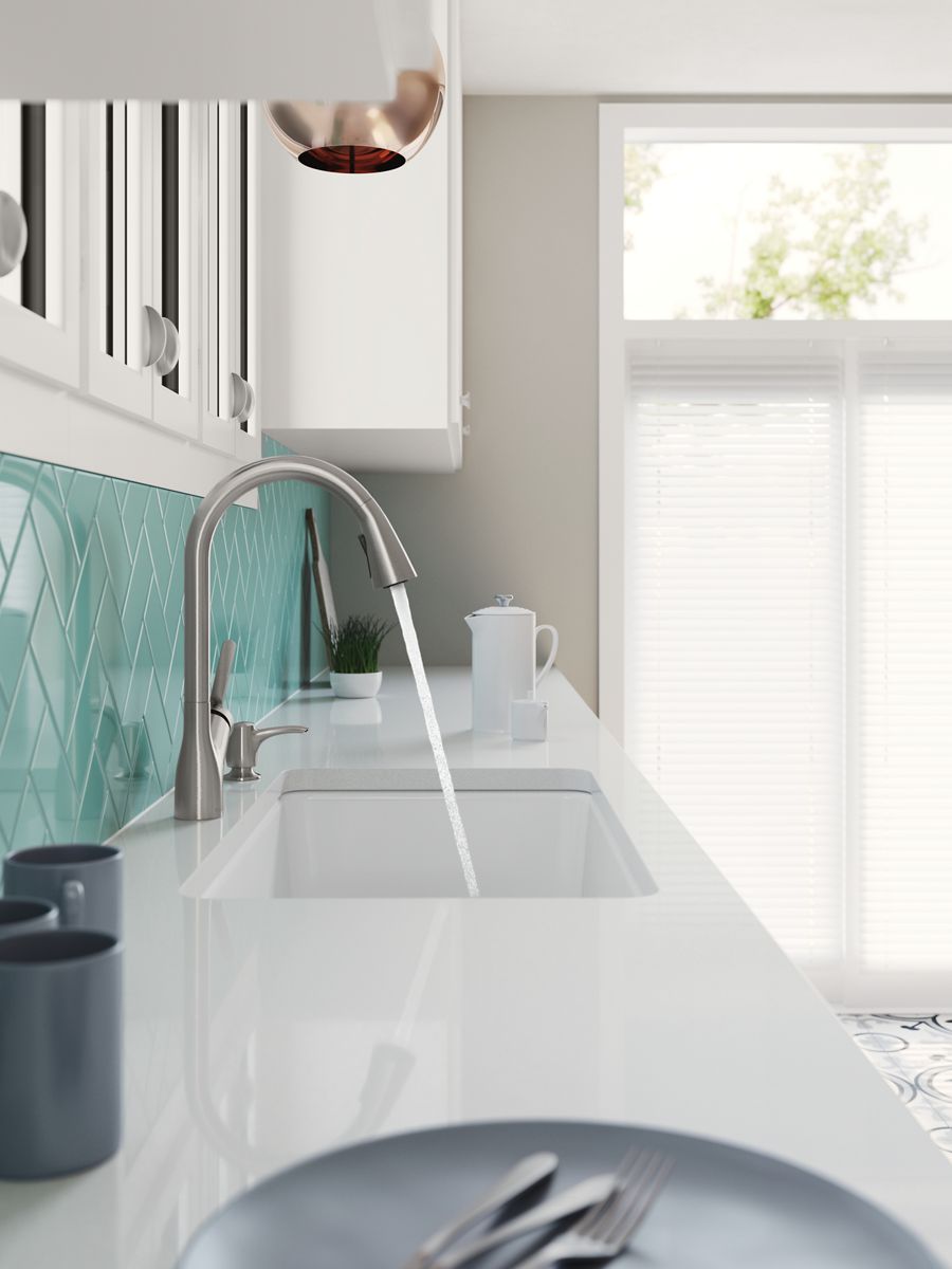 34842-setra-touchless-pull-down-kitchen-faucet-with-soap-lotion-dispenser-46.jpg Setra® Touchless pull-down kitchen faucet with soap/lotion dispenser