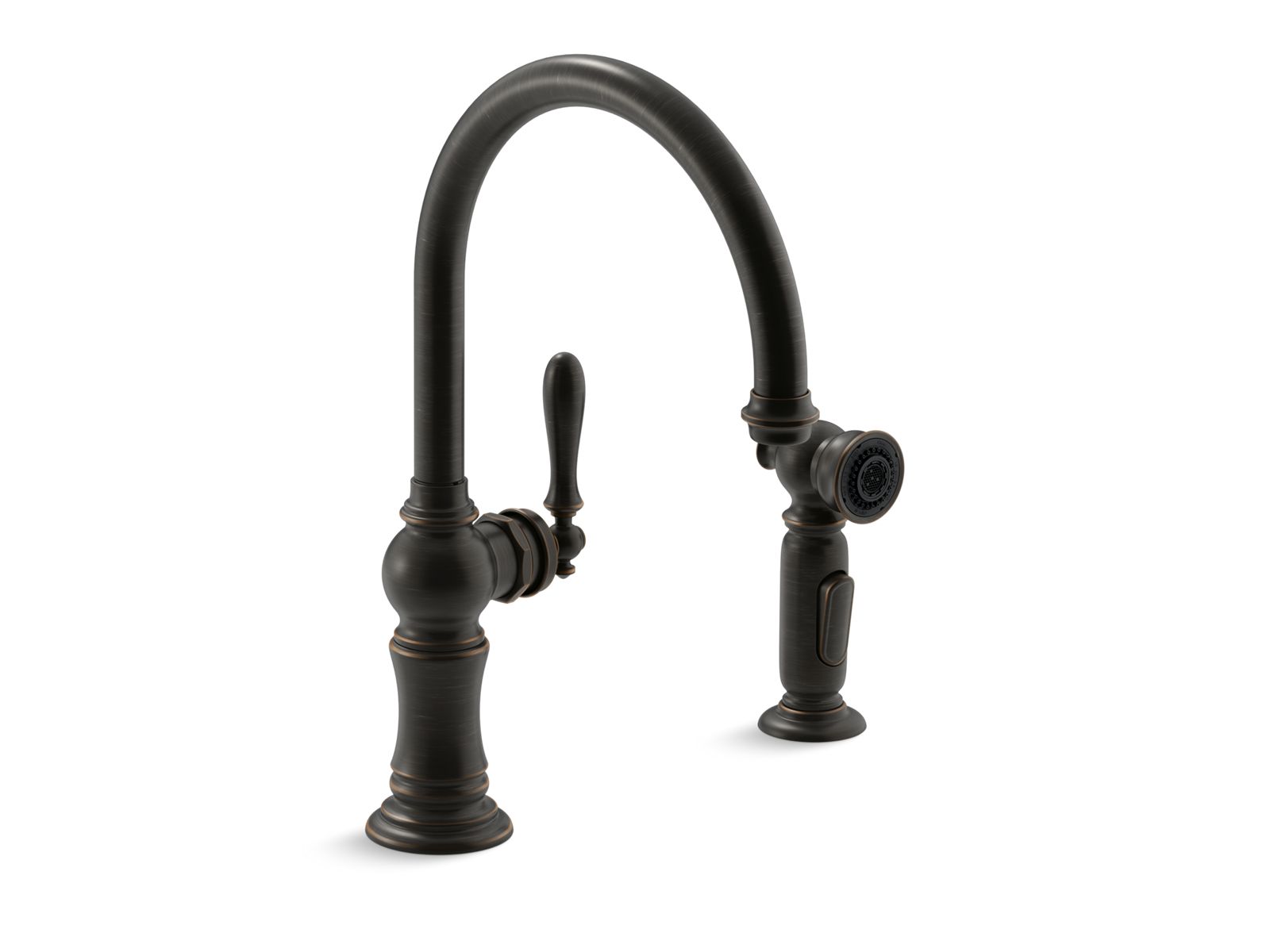 Artifacts® Single-handle kitchen sink faucet with two-function sprayhead