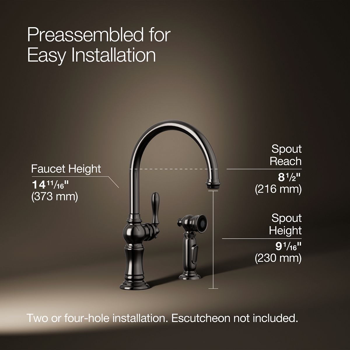 34858-artifacts-single-handle-kitchen-sink-faucet-with-two-function-sprayhead-23.jpg Artifacts® Single-handle kitchen sink faucet with two-function sprayhead