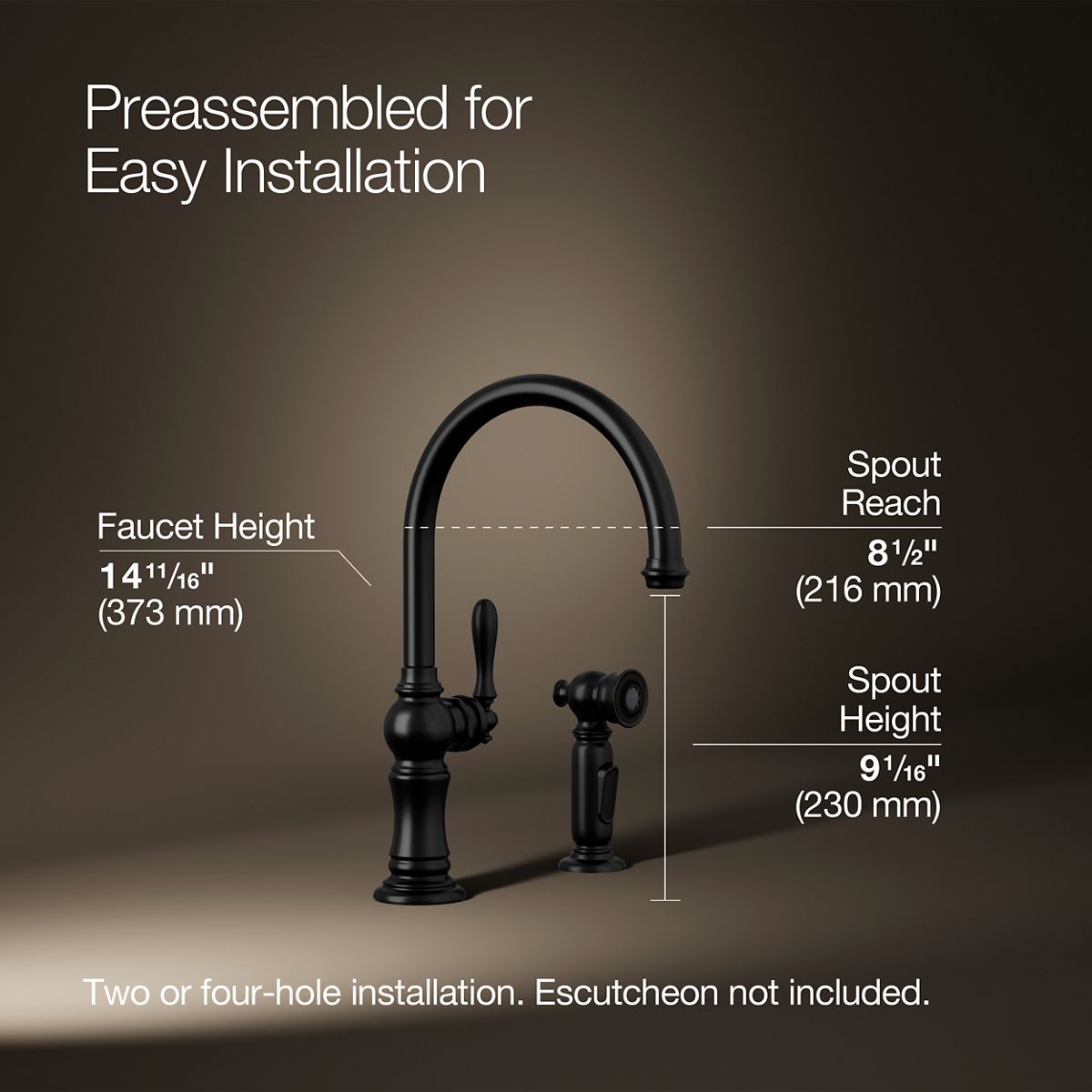 34858-artifacts-single-handle-kitchen-sink-faucet-with-two-function-sprayhead-25.jpg Artifacts® Single-handle kitchen sink faucet with two-function sprayhead