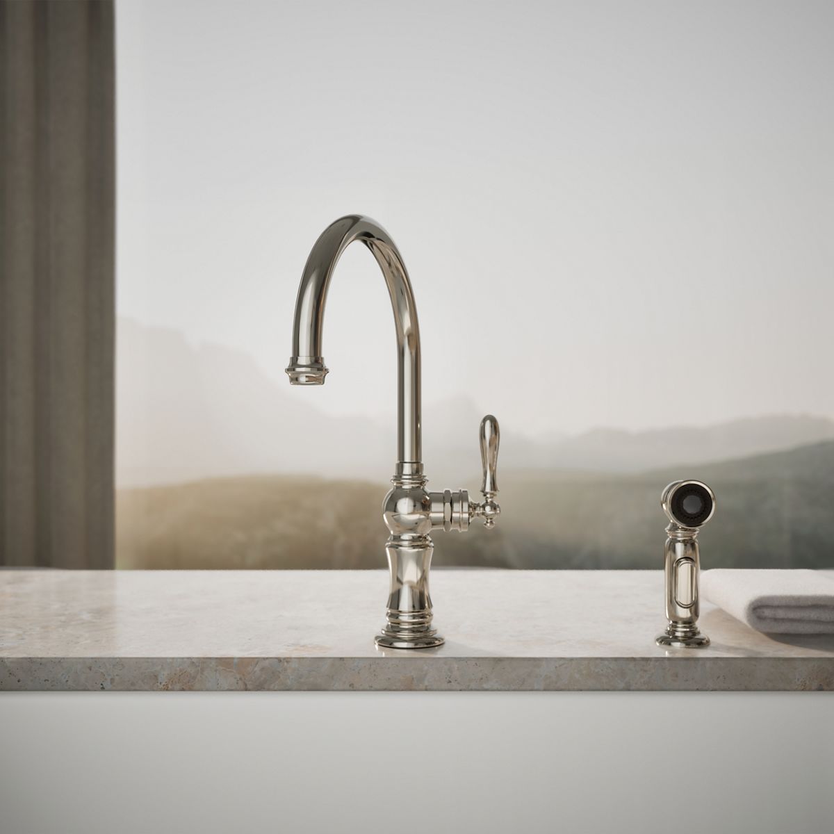 34858-artifacts-single-handle-kitchen-sink-faucet-with-two-function-sprayhead-36.jpg Artifacts® Single-handle kitchen sink faucet with two-function sprayhead