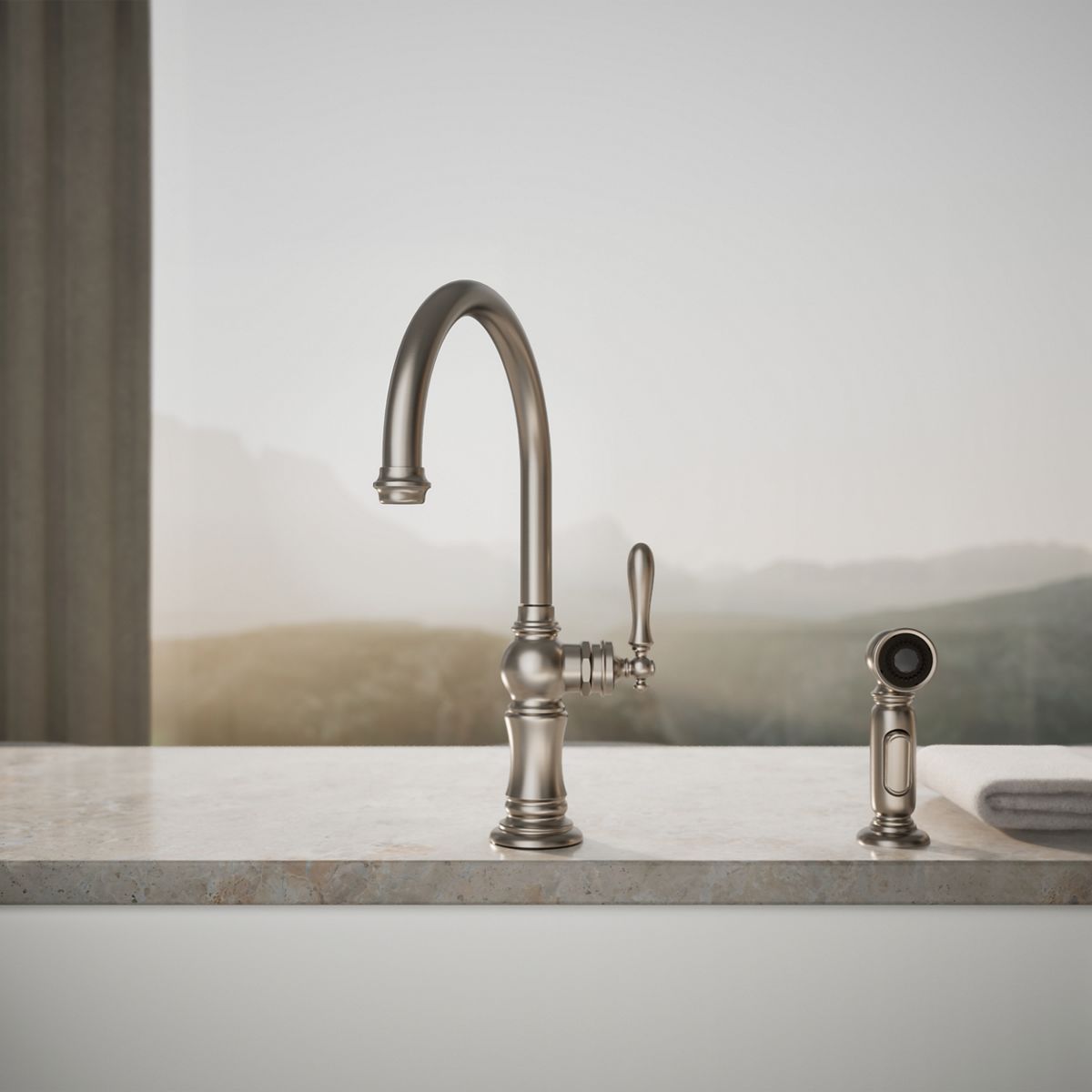 34858-artifacts-single-handle-kitchen-sink-faucet-with-two-function-sprayhead-37.jpg Artifacts® Single-handle kitchen sink faucet with two-function sprayhead