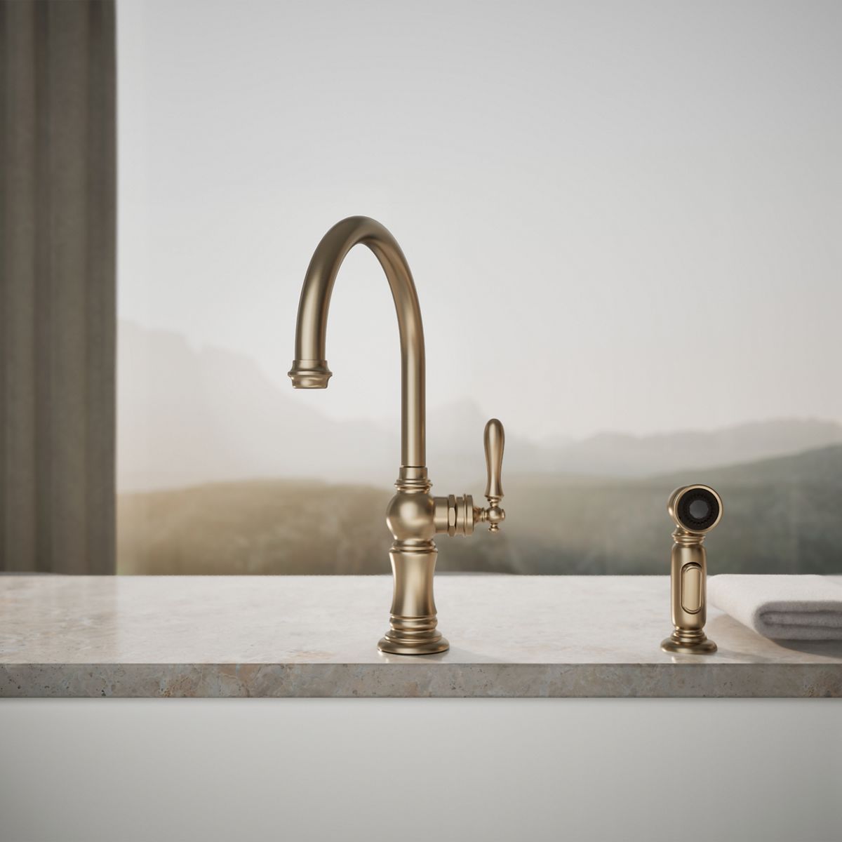 34858-artifacts-single-handle-kitchen-sink-faucet-with-two-function-sprayhead-38.jpg Artifacts® Single-handle kitchen sink faucet with two-function sprayhead