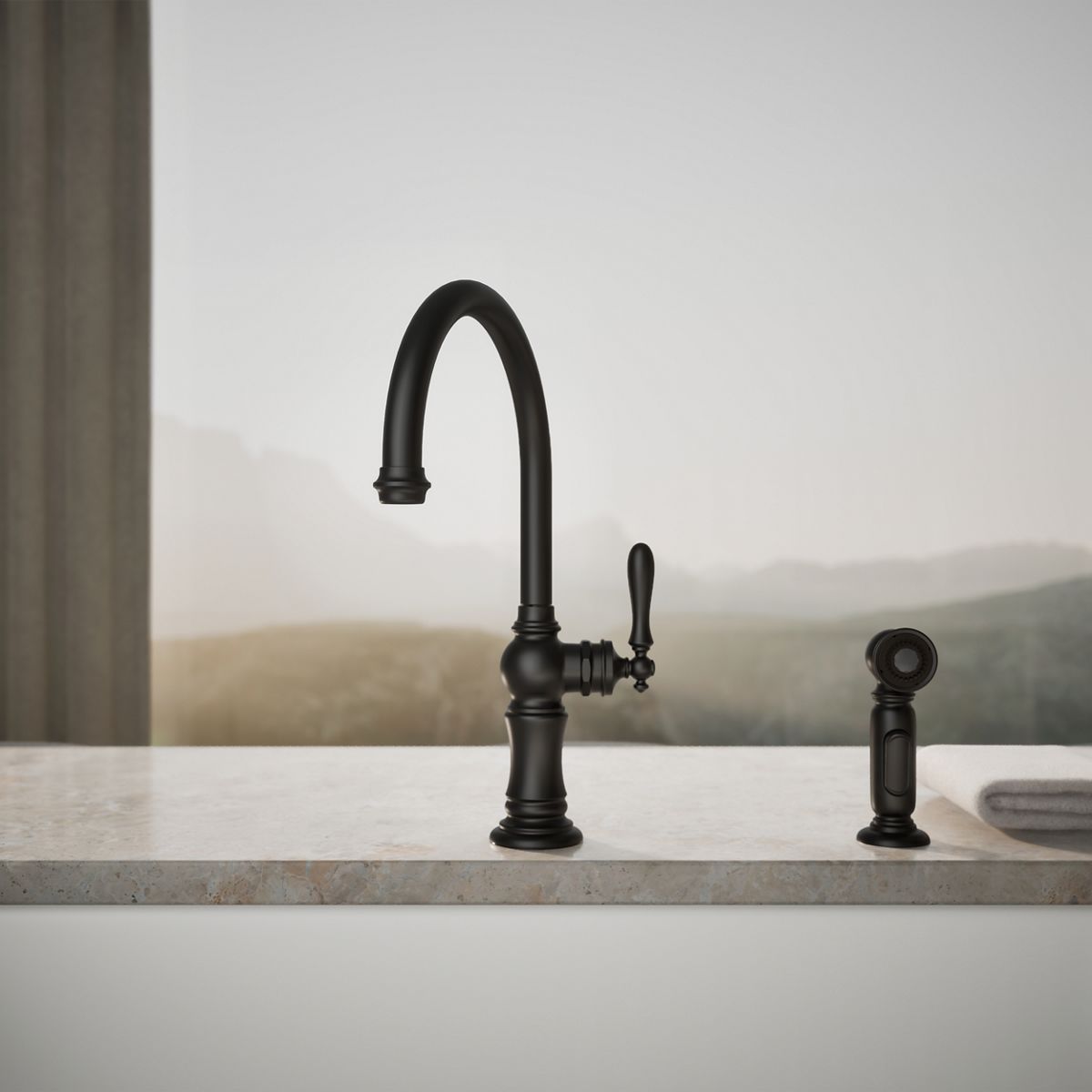 34858-artifacts-single-handle-kitchen-sink-faucet-with-two-function-sprayhead-41.jpg Artifacts® Single-handle kitchen sink faucet with two-function sprayhead