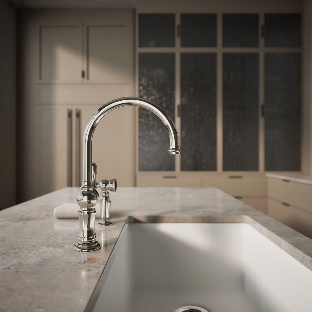 34858-artifacts-single-handle-kitchen-sink-faucet-with-two-function-sprayhead-52.jpg Artifacts® Single-handle kitchen sink faucet with two-function sprayhead