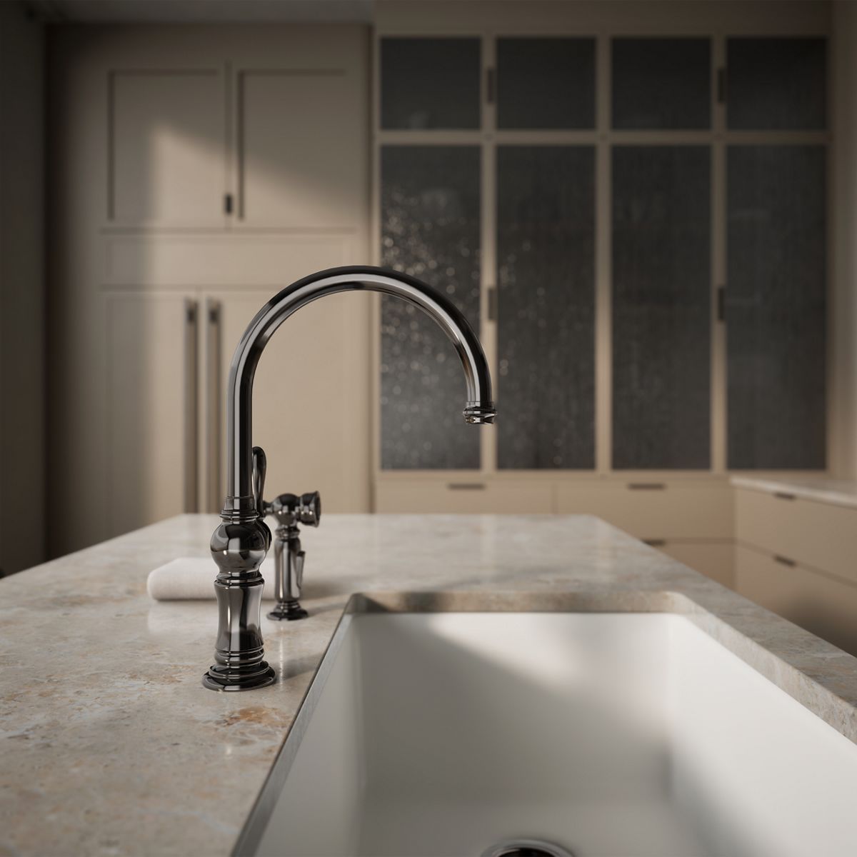 34858-artifacts-single-handle-kitchen-sink-faucet-with-two-function-sprayhead-55.jpg Artifacts® Single-handle kitchen sink faucet with two-function sprayhead