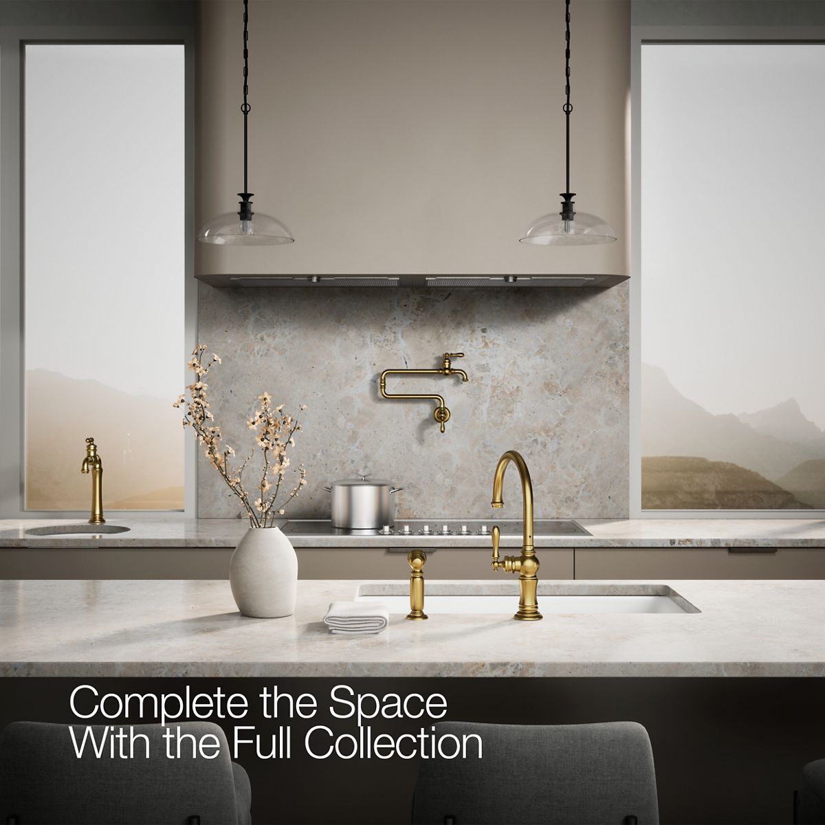34858-artifacts-single-handle-kitchen-sink-faucet-with-two-function-sprayhead-63.jpg Artifacts® Single-handle kitchen sink faucet with two-function sprayhead