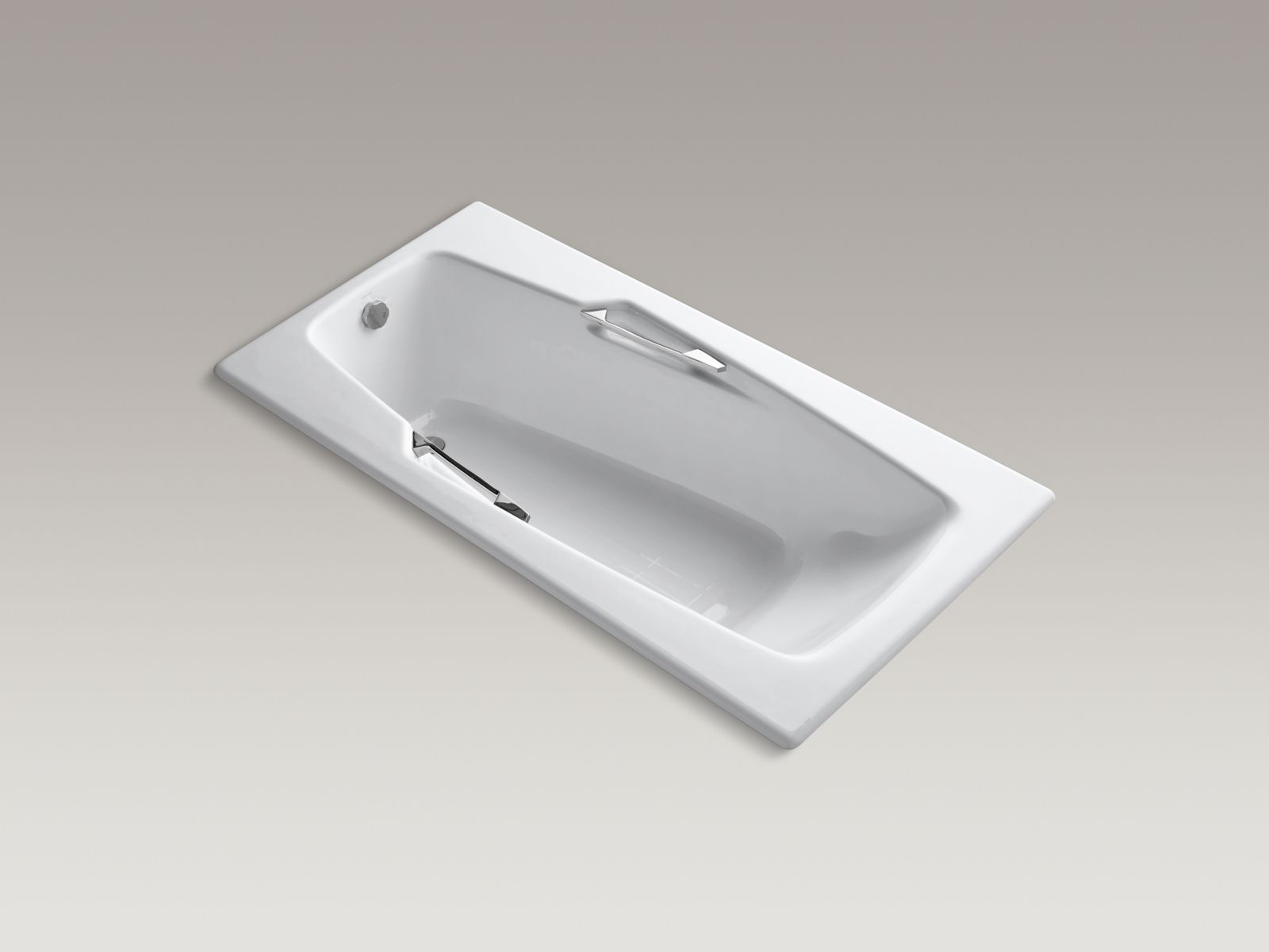 Caribbean(R) 72" x 36" drop-in bath with grip rail drillings, without trim