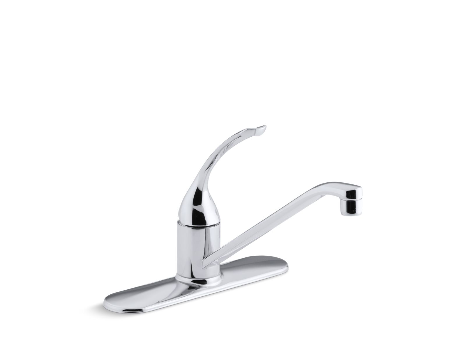 Coralais® Three-hole kitchen sink faucet with 10" spout and loop handle