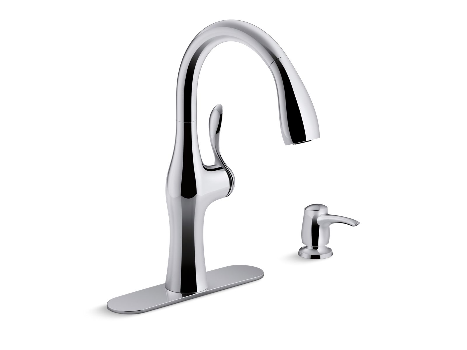 Alma® Pull-down kitchen sink faucet with two-function sprayhead