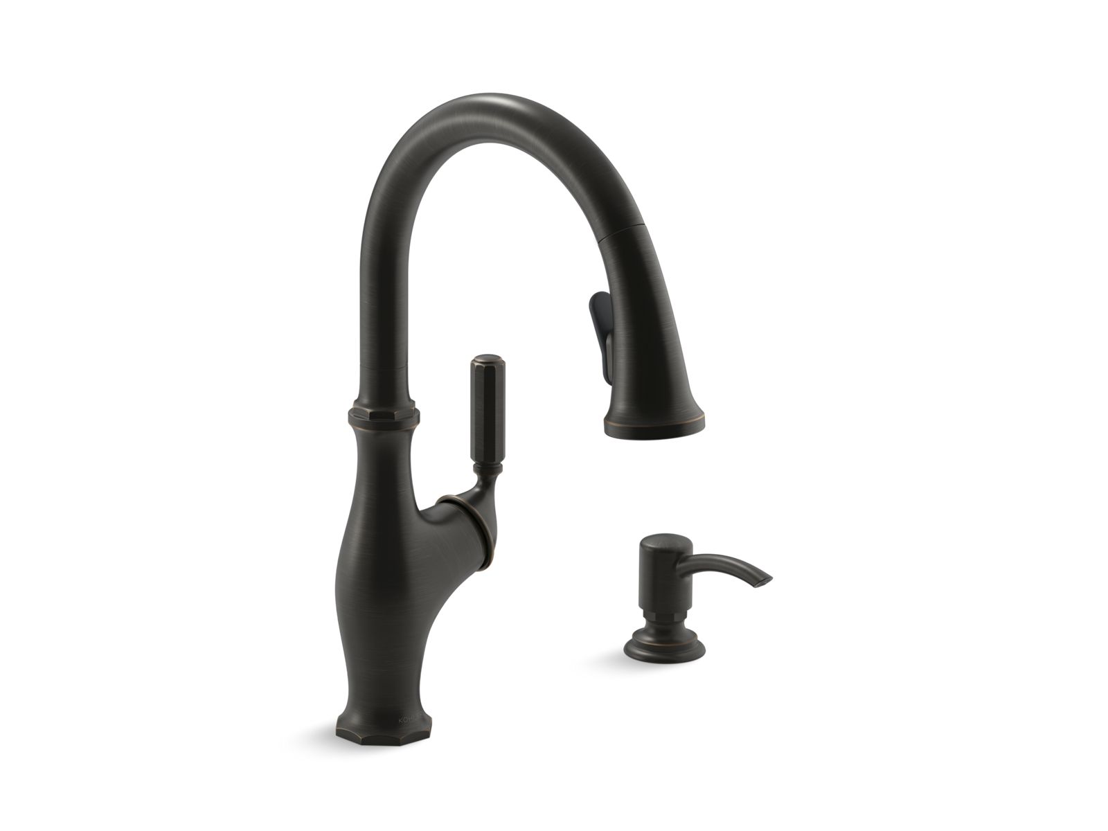 Worth® Pull-down kitchen sink faucet with two-function sprayhead