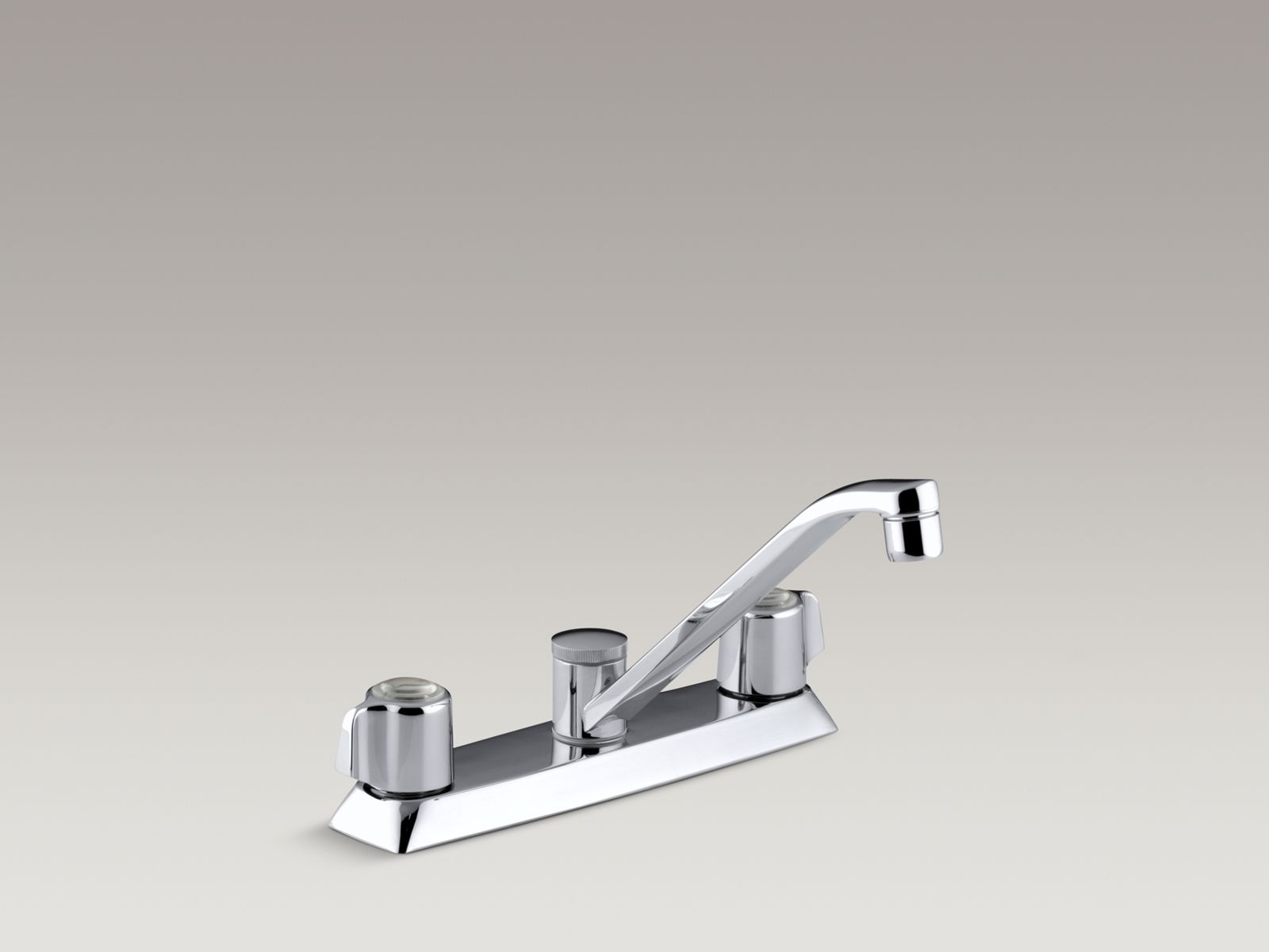 Coralais(R) three-hole kitchen sink faucet with 7-5/8"spout and blade handles