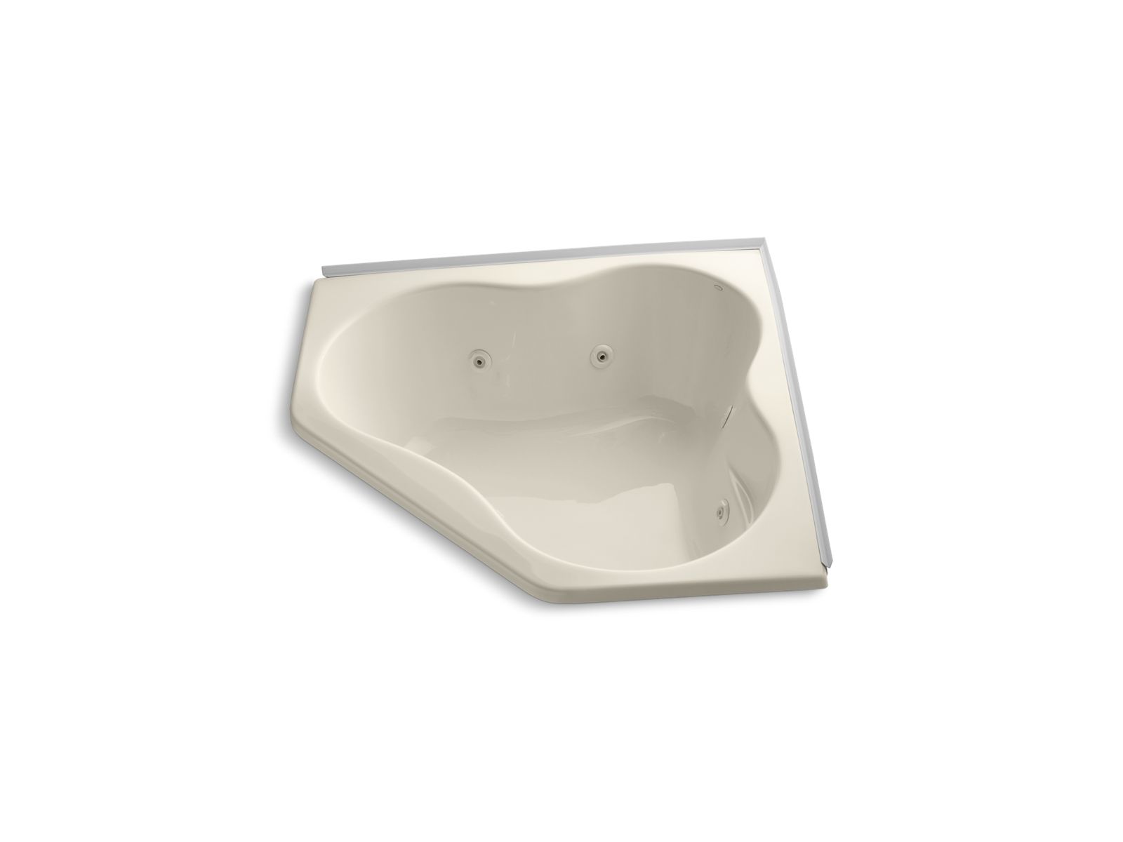 5454 54" x 54" alcove whirlpool with integral flange
