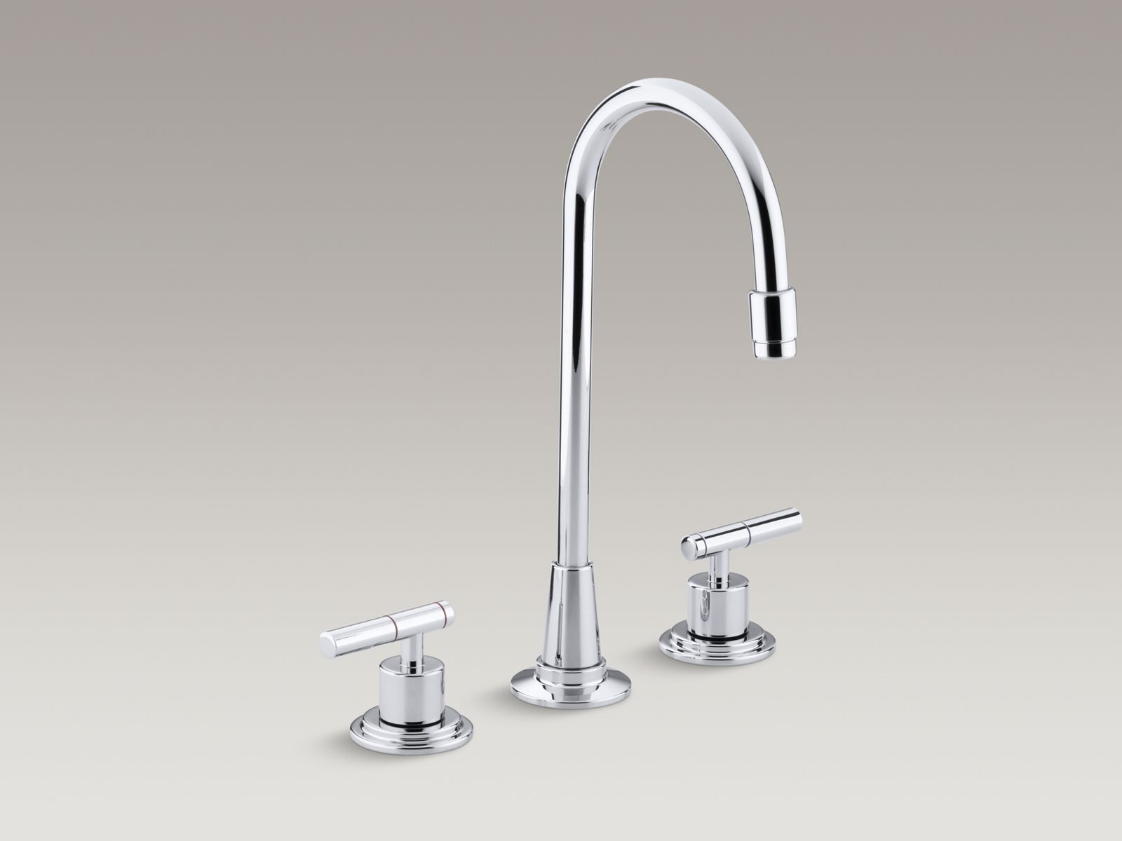 Taboret® Three-hole bar sink faucet, requires handles