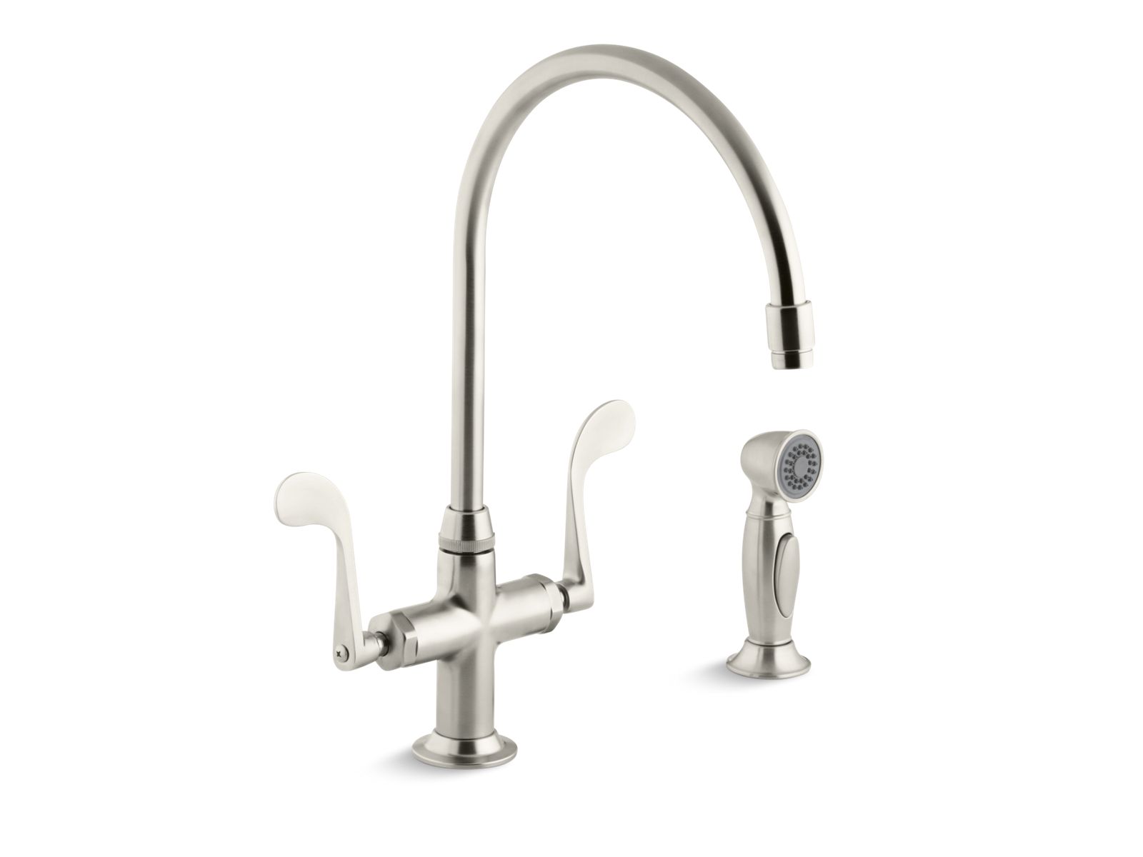 35247-essex-single-hole-kitchen-sink-faucet-with-9-gooseneck-spout-and-accent-sidespray-2.jpg Essex® Single-hole kitchen sink faucet with 9" gooseneck spout and accent sidespray