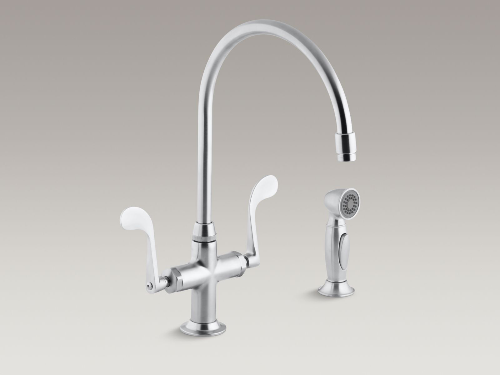 35247-essex-single-hole-kitchen-sink-faucet-with-9-gooseneck-spout-and-accent-sidespray-4.jpg Essex® Single-hole kitchen sink faucet with 9" gooseneck spout and accent sidespray
