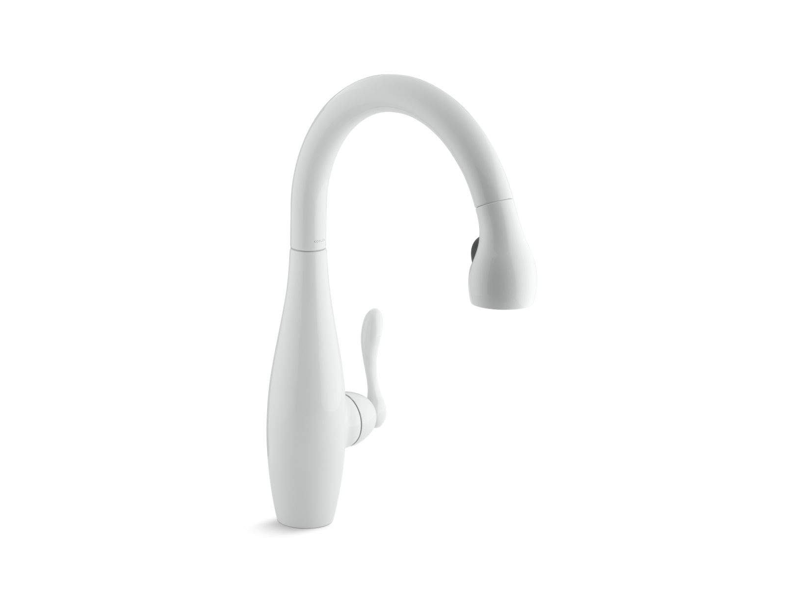 Clairette® Single- or three-hole kitchen sink faucet with pull-down 16-5/8" spout and right-hand lever handle