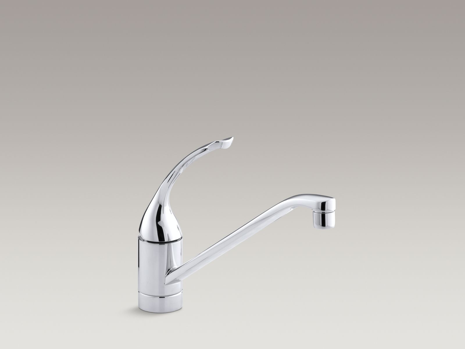 Coralais(R) single-hole kitchen sink faucet with 10" spout, ground joints and loop handle
