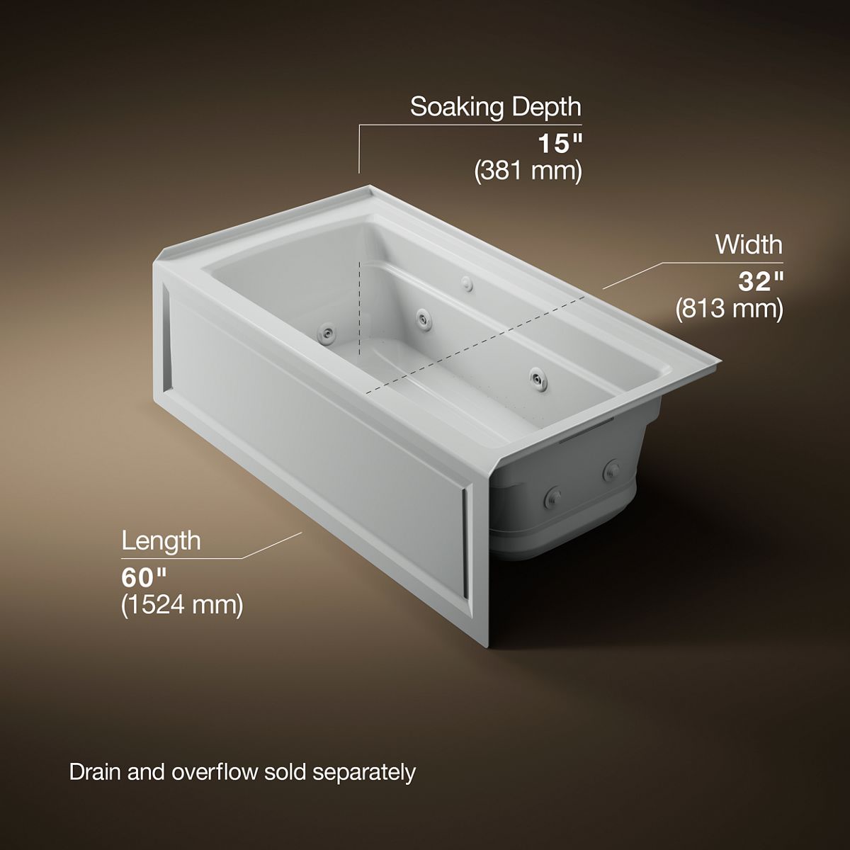 3551-archer-60-x-32-alcove-heated-bubblemassage-air-bath-and-whirlpool-right-drain-14.jpg Archer® 60" x 32" alcove Heated BubbleMassage™ air bath and whirlpool, right drain
