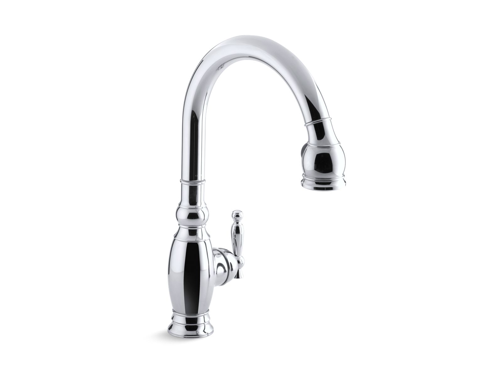 Vinnata® Single-hole or three-hole kitchen sink faucet with pull-down 16-5/8" spout and lever handle