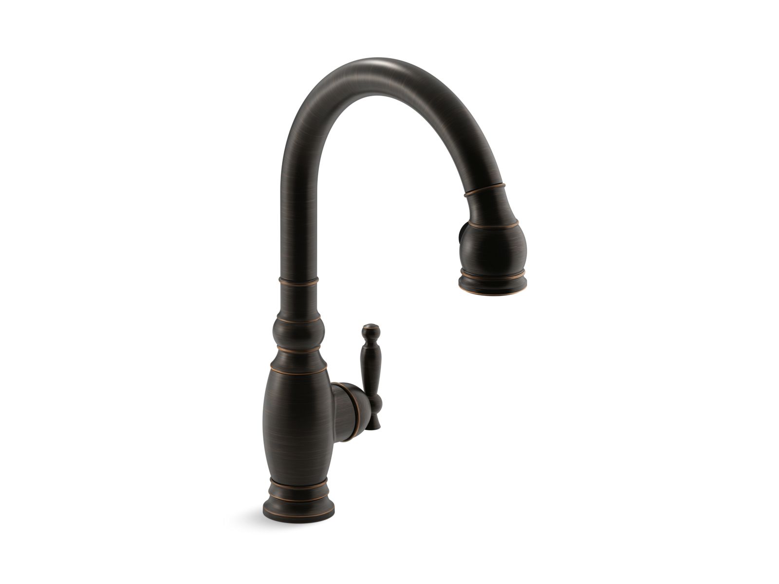 Vinnata® Single-hole or three-hole kitchen sink faucet with pull-down 16-5/8" spout and lever handle