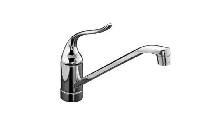 Coralais(R) single-control kitchen sink faucet with 10" spout and lever handle, less escutcheon