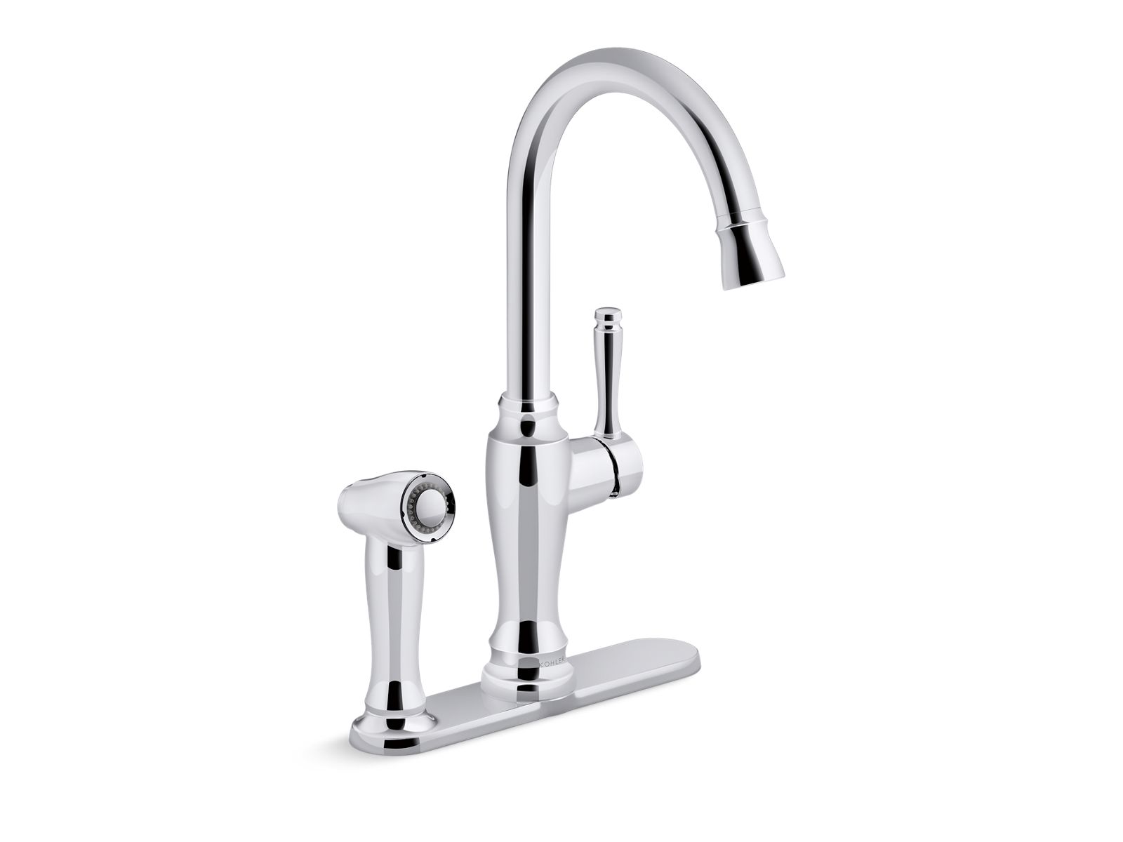 Arsdale® Single-handle kitchen faucet with sidespray