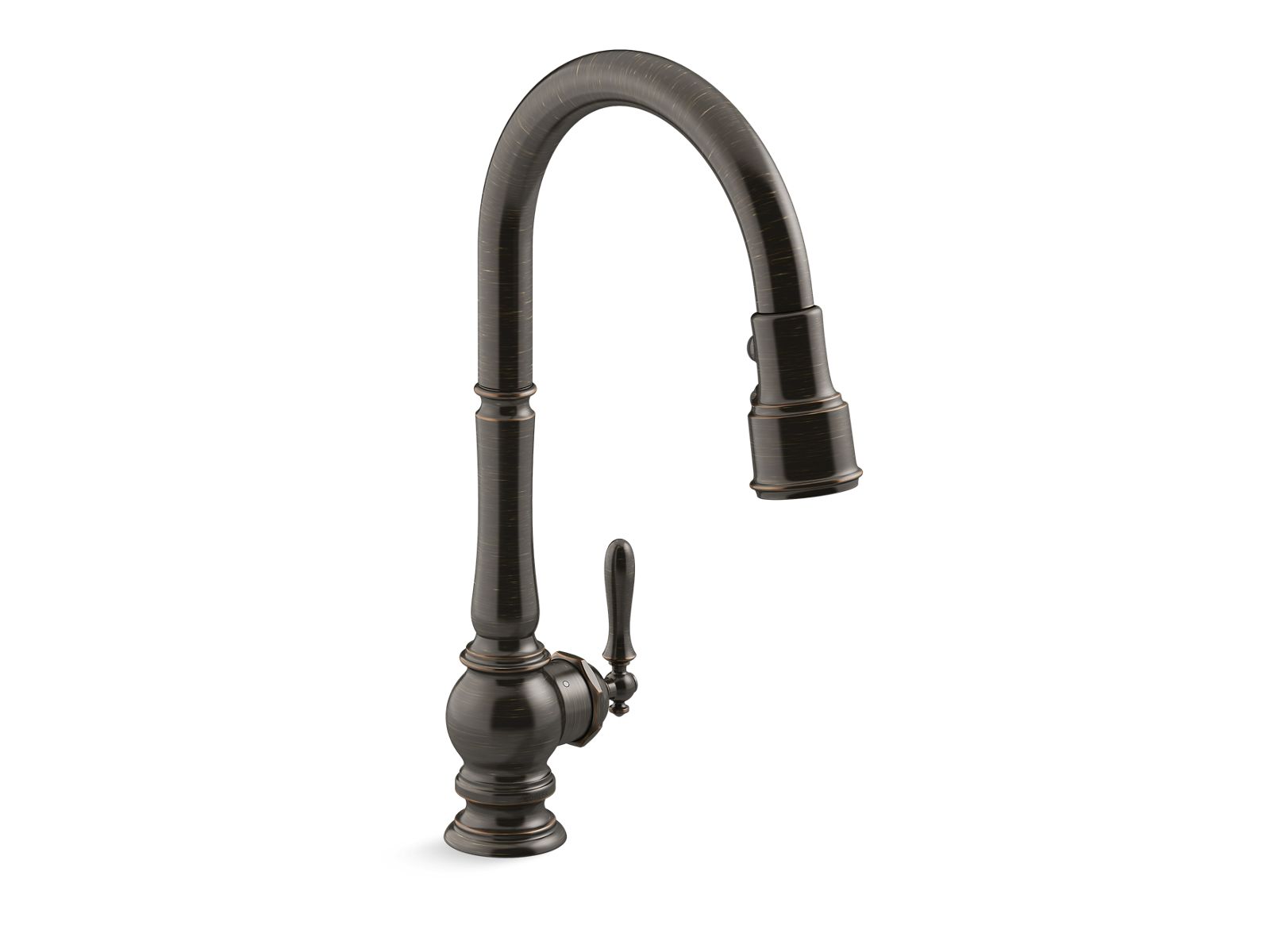 Artifacts® Touchless pull-down kitchen sink faucet with three-function sprayhead