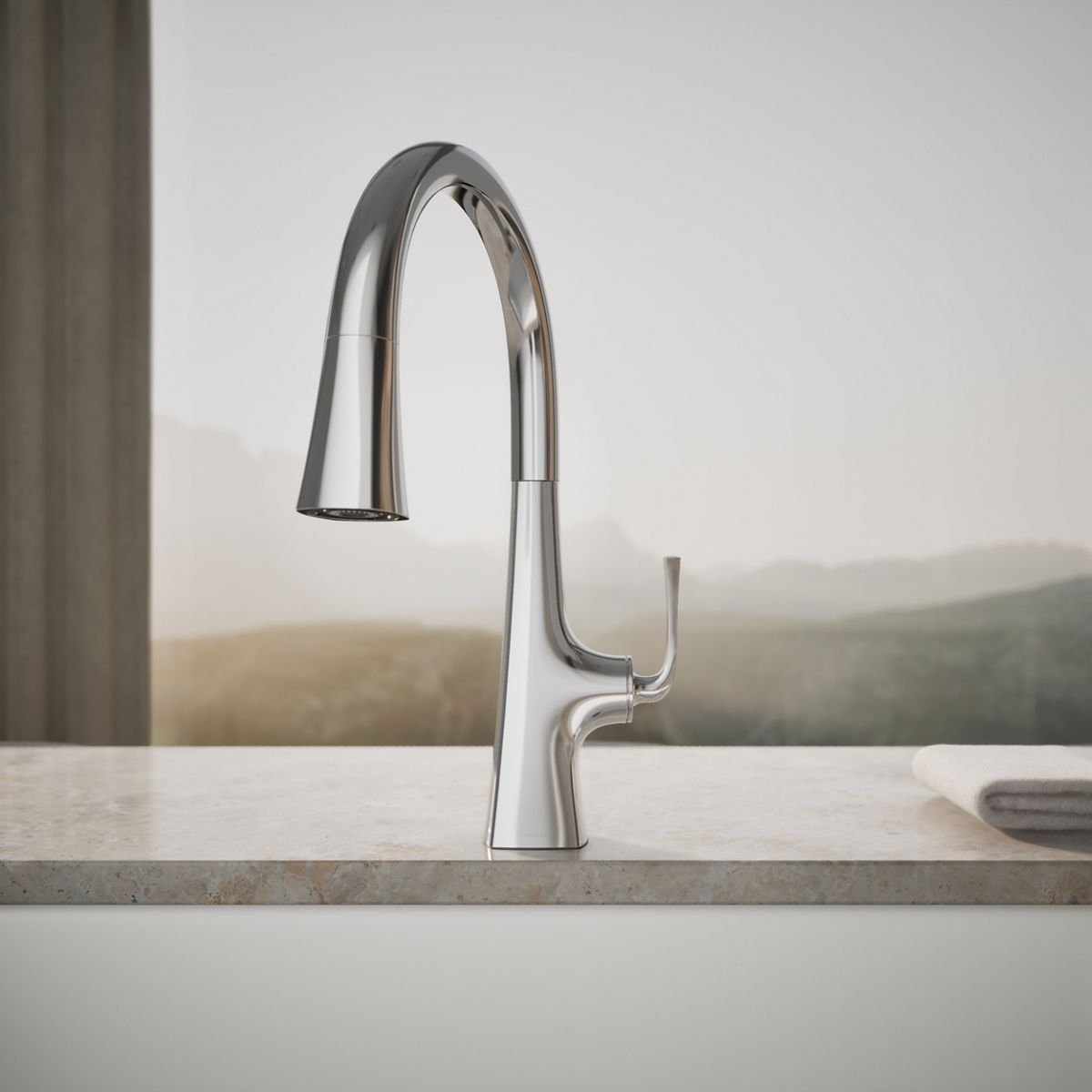 35724-graze-pull-down-kitchen-sink-faucet-with-three-function-sprayhead-33.jpg Graze® Pull-down kitchen sink faucet with three-function sprayhead