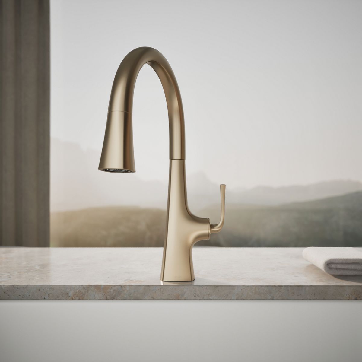 35724-graze-pull-down-kitchen-sink-faucet-with-three-function-sprayhead-38.jpg Graze® Pull-down kitchen sink faucet with three-function sprayhead