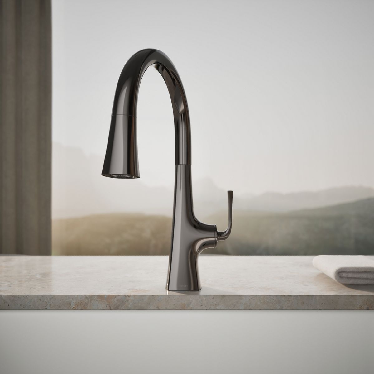 35724-graze-pull-down-kitchen-sink-faucet-with-three-function-sprayhead-39.jpg Graze® Pull-down kitchen sink faucet with three-function sprayhead