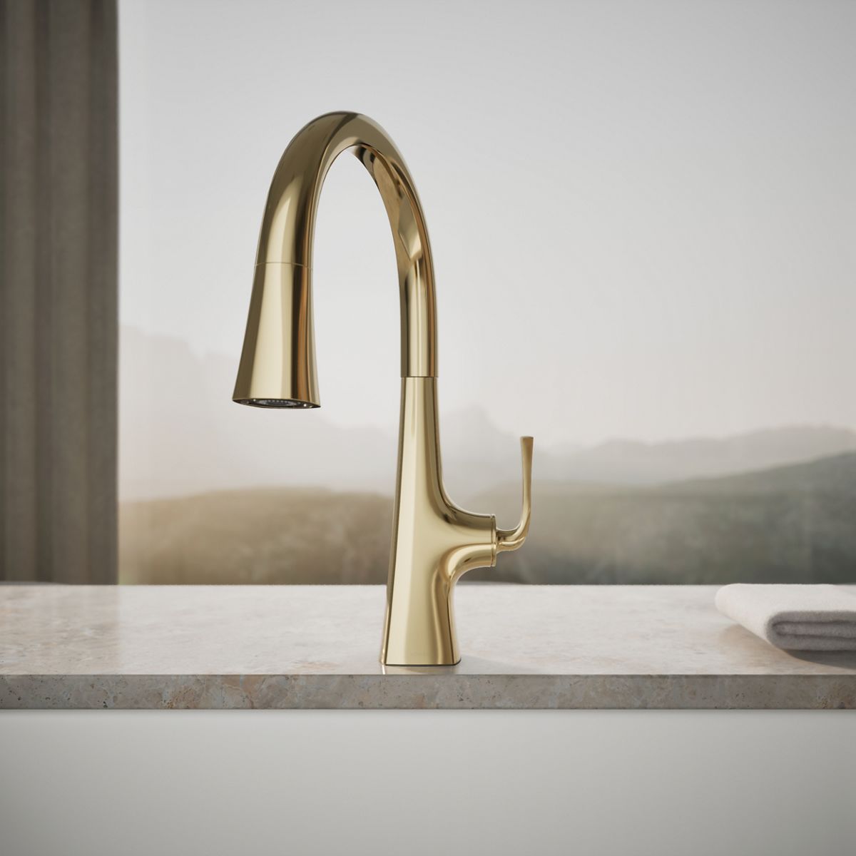 35724-graze-pull-down-kitchen-sink-faucet-with-three-function-sprayhead-40.jpg Graze® Pull-down kitchen sink faucet with three-function sprayhead