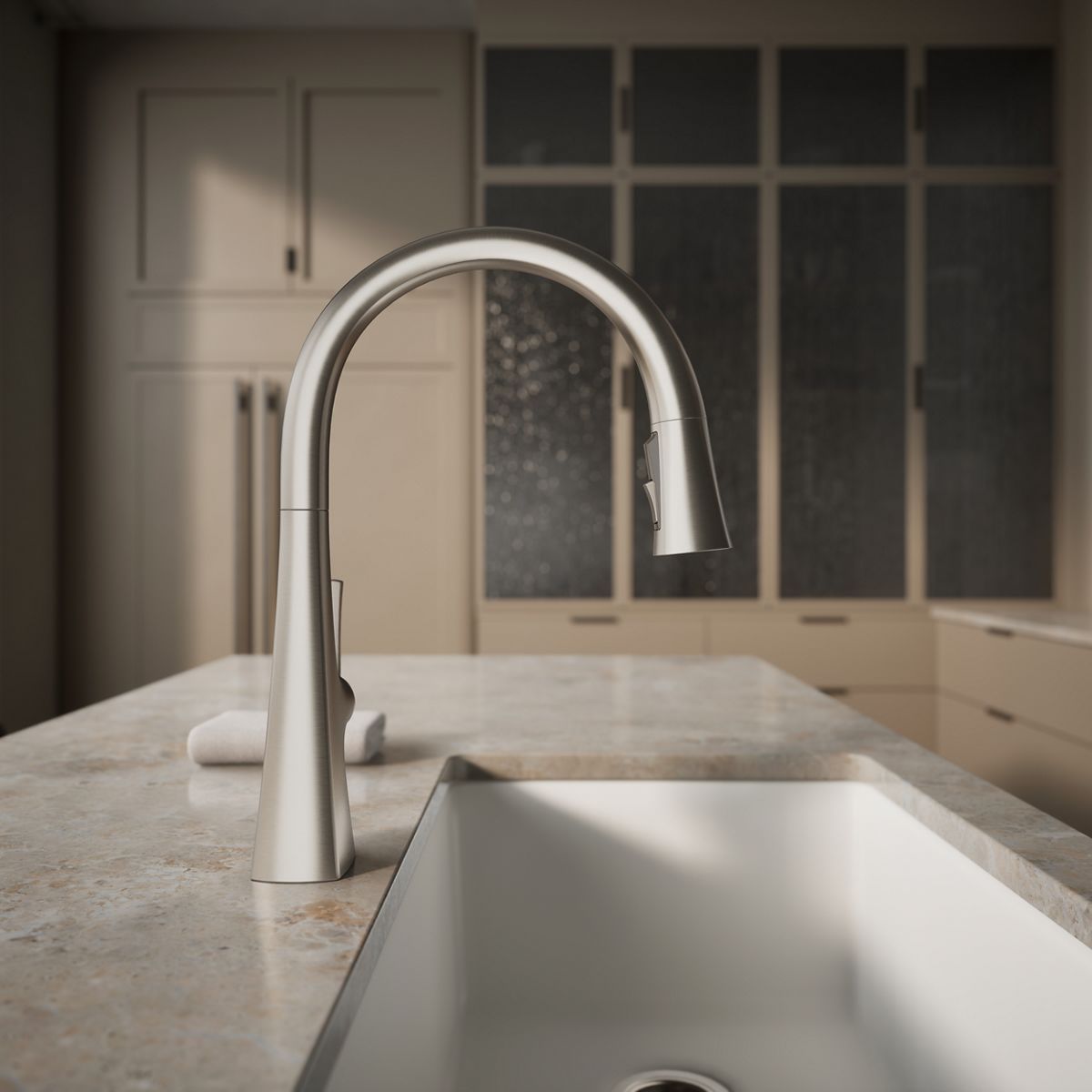 35724-graze-pull-down-kitchen-sink-faucet-with-three-function-sprayhead-52.jpg Graze® Pull-down kitchen sink faucet with three-function sprayhead