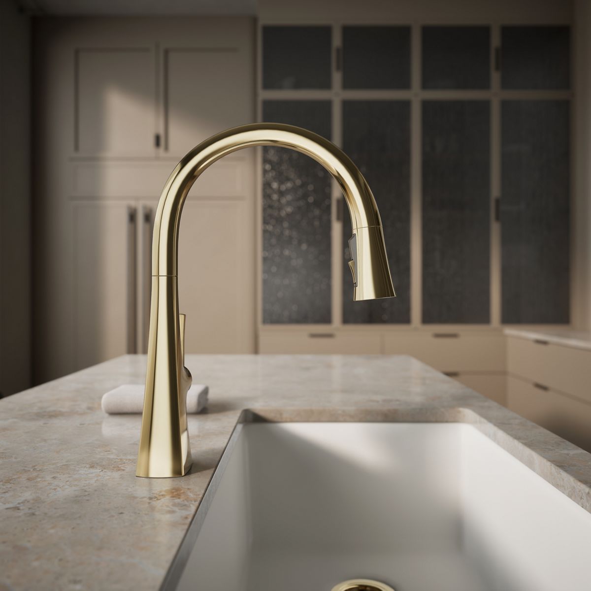 35724-graze-pull-down-kitchen-sink-faucet-with-three-function-sprayhead-56.jpg Graze® Pull-down kitchen sink faucet with three-function sprayhead