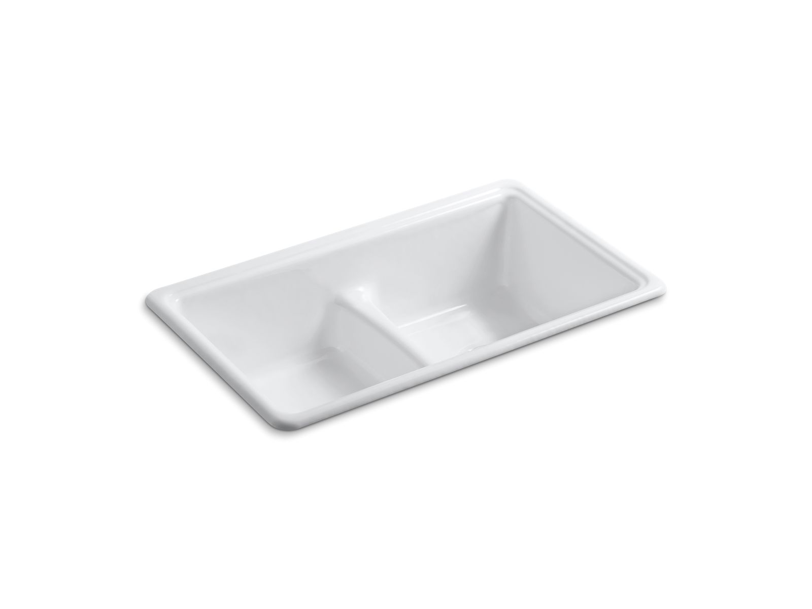 Deerfield® 33" x 19-3/8" x 9-5/8" Smart Divide® top-mount/undermount double-equal kitchen sink