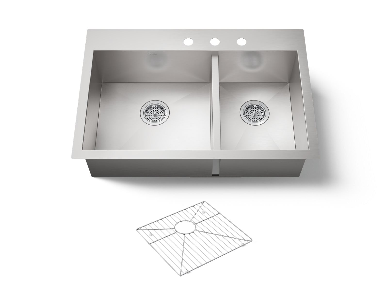 Vault™ 33" top-/undermount double-bowl kitchen sink
