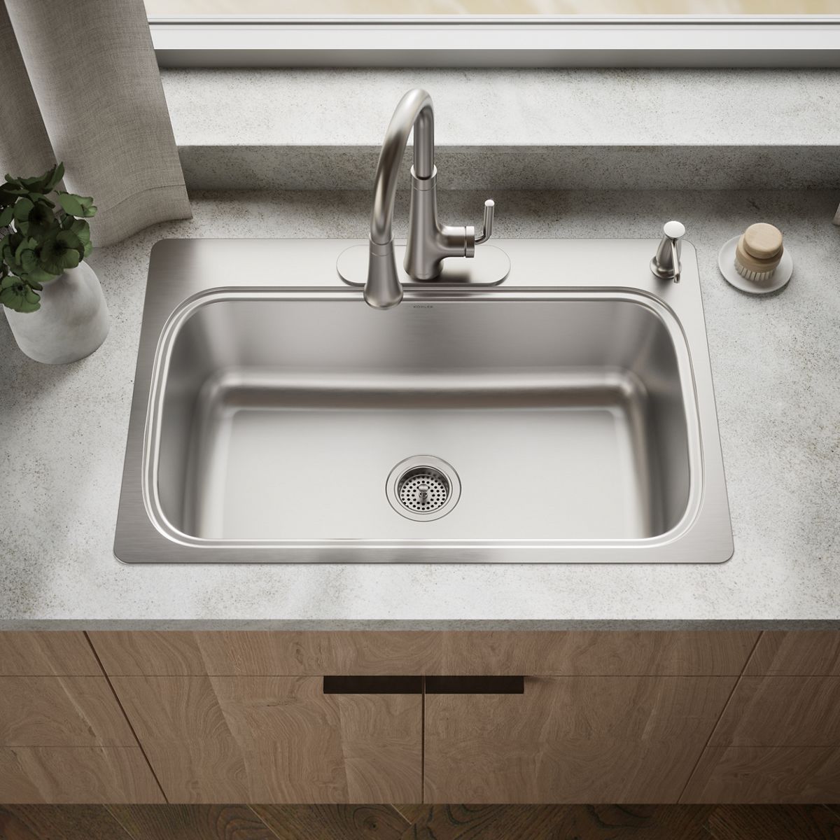Verseâ„¢ 33" top-mount single-bowl kitchen sink