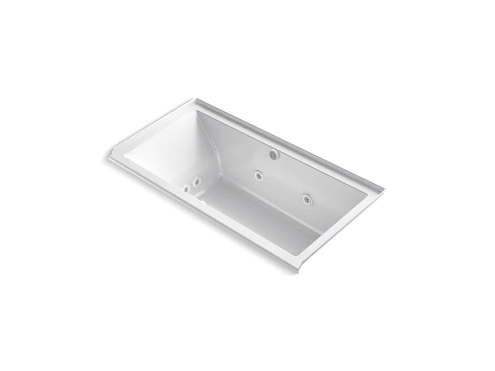 Underscore® 60" x 30" alcove Heated BubbleMassage™ air bath with whirlpool, right drain