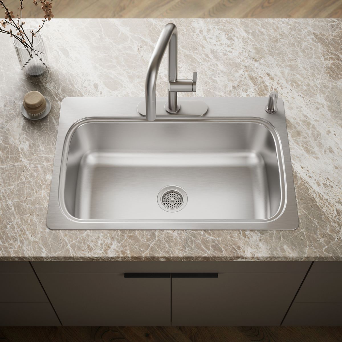 Verseâ„¢ 33" top-mount single-bowl kitchen sink